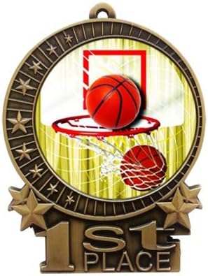 Express Medals Various Styles 1 to 50 Pack 3 Inch Gold Color Basketball Medals Trophy Award Medal Trophies Gift Prize Tournament Champion Team 1st Place First XMD-FCL411