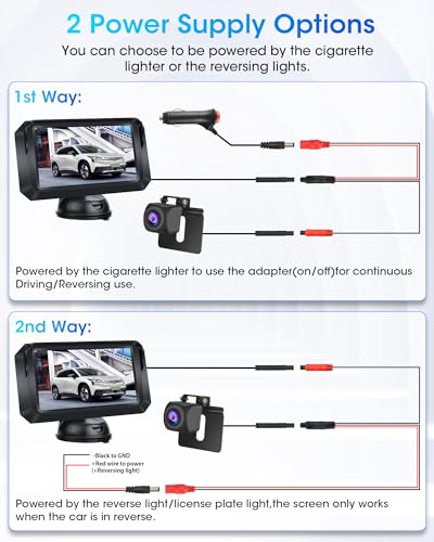 Newest5-inch-Reversing-Camera-Kit-AHD-1080P-Car-Reverse-Camera-Kit-IP68-Waterproof-Rear-View-Camera-Super-Night-Vision-for-Vans-Cars-Trucks-Two-types-of-Installation-DIY-Parking-Guide-Line