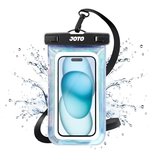 JOTO Funda Impermeable Móvil IPX8 con Cuerda Ajustable para iPhone 17/16/15/14/13/12 Air/Mini/Pro/Pro Max/11/XS/XR/8 Plus/7 Plus, Galaxy S20+/S10e, Huawei, Móviles hasta 7