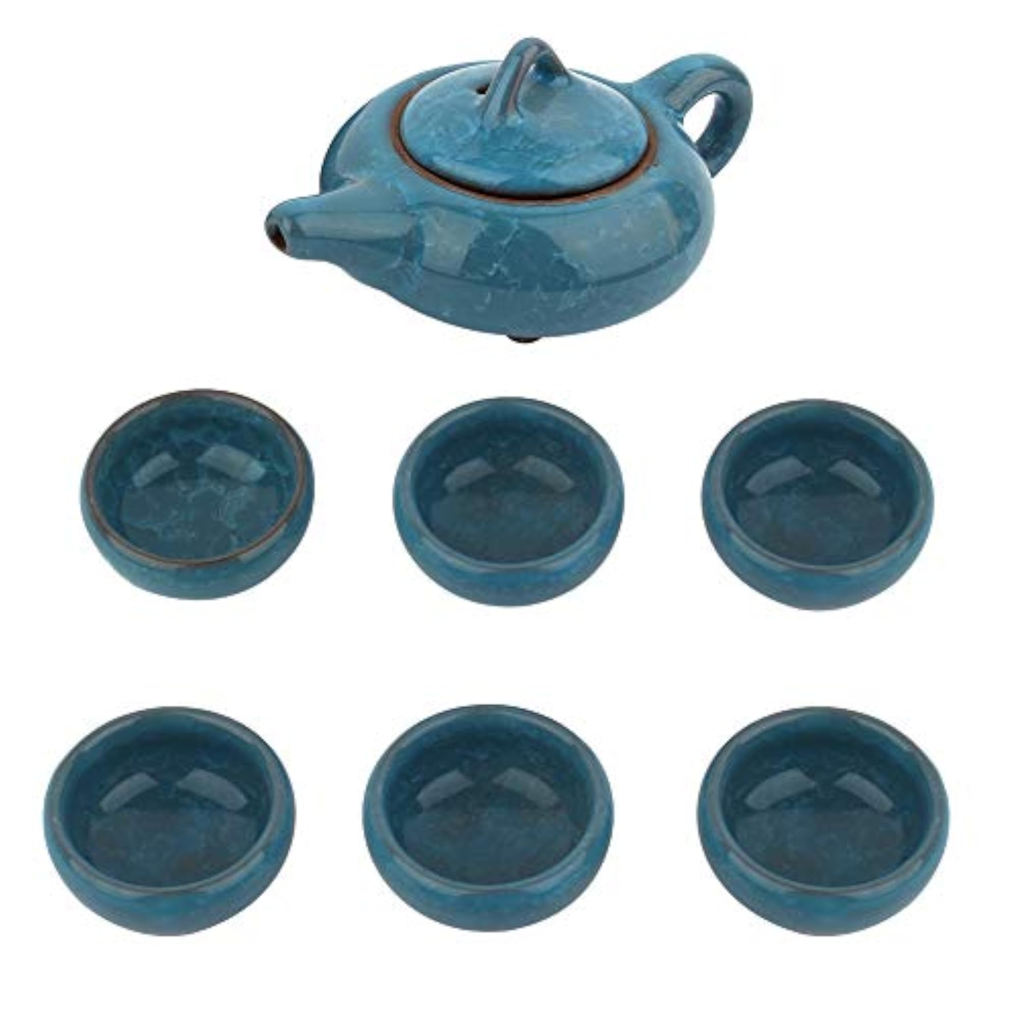 Unique Sky Blue Tea Set, Modern Oriental Style
