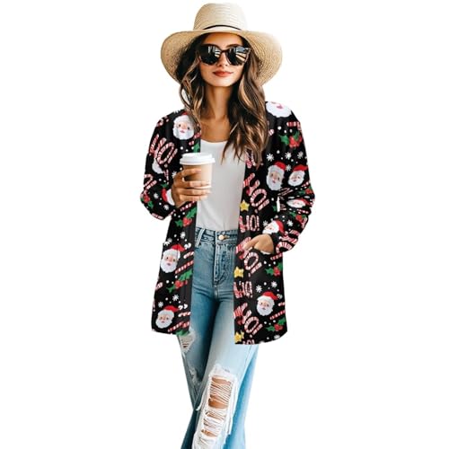 Image of Women's Lightweight Cardigans with Pockets Trendy Long Sleeve Open Front Cardigan Casual Tops Jackets Fall Oufits S-2XL