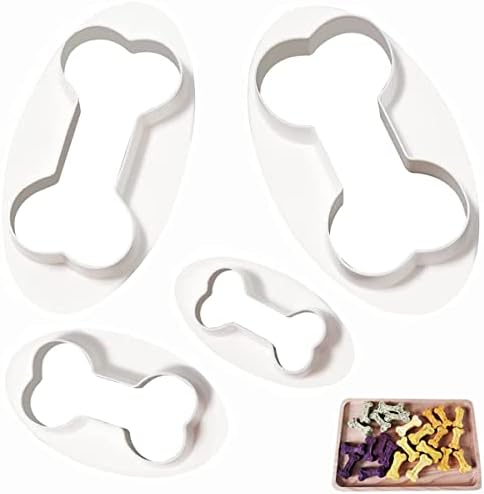 Dog Bone Cookie Cutters Set - Stainless Steel Pet Treat Molds For Homemade Dog & Cat Snacks