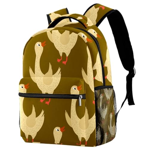 Sac à dos d'école oie de dessin animé pour ados et enfants