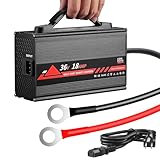 KEMIMOTO Onboard 36V Golf Cart Charger with Universal Fit, 18A Golf Cart Battery Charger, Overcharge Protection, BMS, Full in 4-6H, Trickle Charge, 16 ft, D-Plug, for Lead Acid Battery