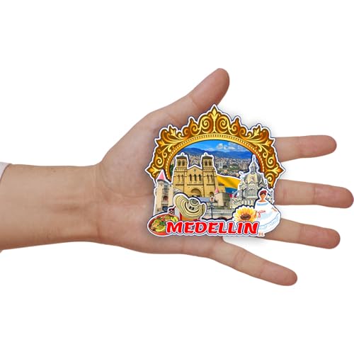 Imán decorativo de madera para nevera con diseño ciudad miniatura 4