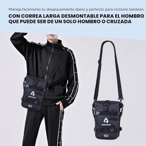 Bolsa de PVC para Sillín impermeable pack de 2 con correa y guardabarros para moto 3