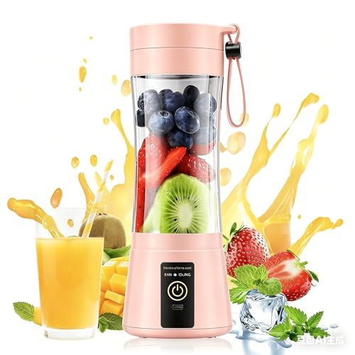 Image of Cordless Portable Personal Size Blender - Mini Blender Make Smoothies and Shakes, 380Ml BPA Free Travel Cup, Powerful Blending Suit in Office /Home /Gym, Mother's Day