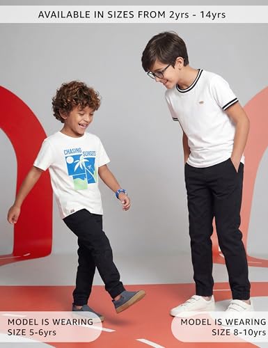 Image of Amazon Brand - Symbol Boy's Cotton Strechable Jogger | Elasticated Waistband and Cuff | Age 2-14 Years