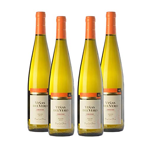 Vino blanco Viñas del Vero Riesling Coleccion de 75 cl - D.O. Somontano - Bodegas Gonzalez Byass (Pack de 4 botellas)