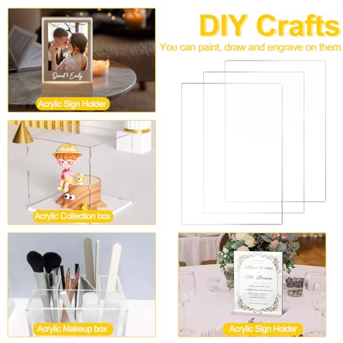 15 Stück klare Acrylglas Kunststoffplatten 15 x 20 cm, 2mm Dicke Klares Acrylplatten, Transparente Acrylglas Platte für Fotorahmen, Projektausstellung, Malerei, Tischaufsteller