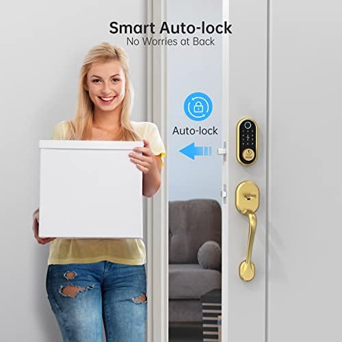Smart Lock SMONET Bluetooth Keyless Entry Keypad Smart Deadbolt-Fingerprint Electronic Deadbolt Lock, Remote Ekeys Sharing, Easy to Install for Homes and Hotel Works with Alexa(Gateway Not Included) 3 41E7VcJJplL. AC