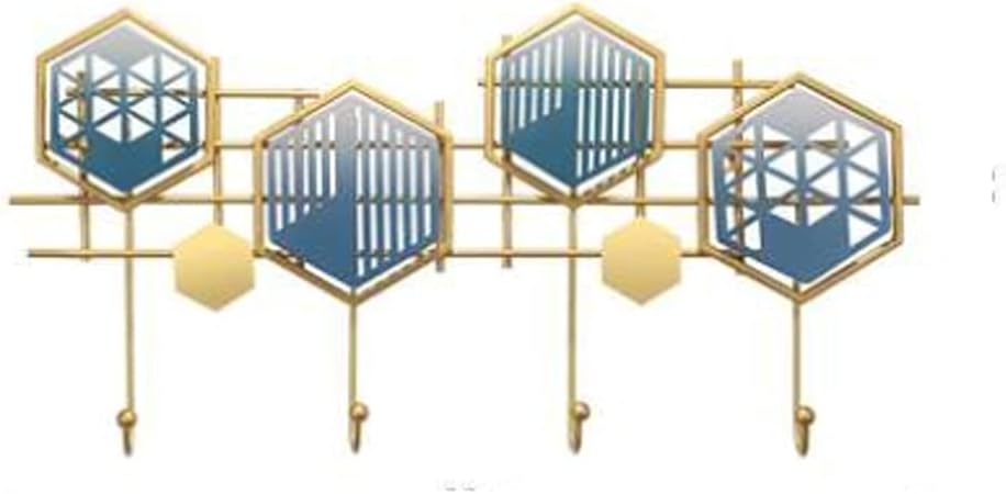 JSEIAJB Nordic Creative Door Coat Hook Hang Porch Rack Personality Coat Hook Rack Fashion Metal(63X33CM)