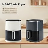 OLIXIS Air Fryer 6 Quart with Window Square Air Fryer 12-in-1 Air Fry, Roast, Reheat, Dehydrate, Bake, Steam, Fries, Custard, Chicken, Wings, Sea Food, Vegetabels,400F Beige