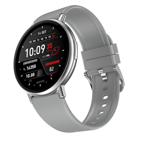 Image of Fire-Boltt Destiny Smartwatch- 35.3mm (1.39 inch) Display, Silicon Straps, Bluetooth Calling, 123 Sports Modes, Voice Assistant, Health site, IP67 (Grey)