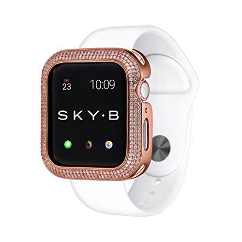 SKYB Triple Halo Rose Gold Protective Jewelry Case for Apple Watch Series 1, 2, 3, 4, 5, 6, SE Devices - 40mm