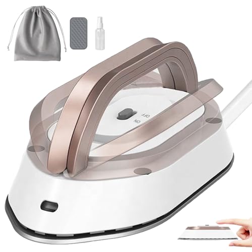 La mejor selección de Planchas de viaje los mejores 10. 41 VCBCXCZZ Mini Plancha de Viaje para Ropa, Plancha para Ropa Portátil 120V/220V, Suela de Cerámica Antiadherente, Mini Máquina de Prensa de Calor de 302 °F (sin vapor)