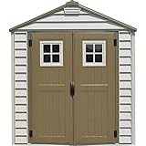  casetta da Giardino in PVC StoreMax 206 x 200 cm Colore Grigio e Marrone