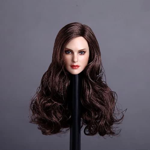 OBEST Testa della bambola 1/6,Scultura della testa del soldato femminile, Capelli ricci lunghi dorati,Pelle bianca,Scultura testa di celebrità femminile europea e americana,Adatto per bambole d'azione