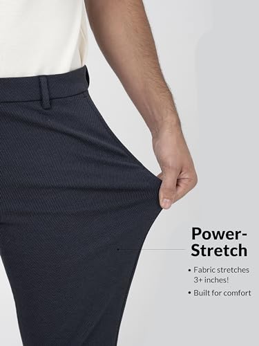 Image of The Pant Project Luxury PV Stretchable Casual Checks Pant for Men | Stylish Slim Fit Men's Wear Trousers for Office or Party