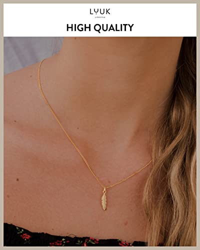 LUUK LIFESTYLE 925 sterling silver filigree necklace for women with pendant, trendy feminine jewelry for everyday life, adjustable length, 19”, gift idea for her, gift card, silver, gold, and rosegold3