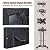 Basumee Outdoor TV Cover Half-Open Front Weatherproof TV Cover for Outside with Waterproof Zipper 600D Fabric Outside Flat Screen Protectors 4 Season, Black, 40-43 inches