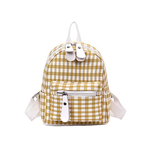 Leader of the Beauty Sac à Dos en Toile pour Enfant Motif écossais Jaune Jaune Petit Cover