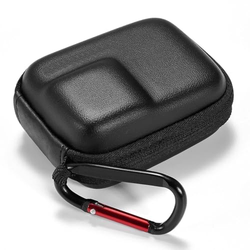 Windfromort Étui Rigide Mini Compatible avec DJI Osmo Action 5 Pro/4/3 et GoPro Hero 13/12/11/10/9,Housse de Protection de Voyage en PU Anti-Choc,idéal pour Les caméras d’Action (Noir)