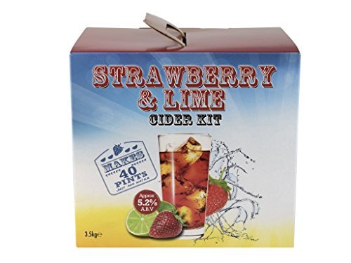 Strawberry and Lime Premium 3.5Kg Cider Kit Makes 40 Pints (23 Litres) Homebrew Home Brew by Youngs