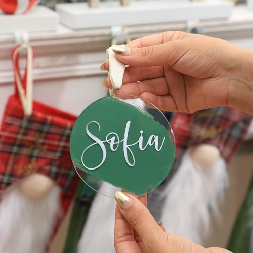 Uniqooo 22 Pack 4'' Clear Round Acrylic Christmas Ornament 2024 thumb #3