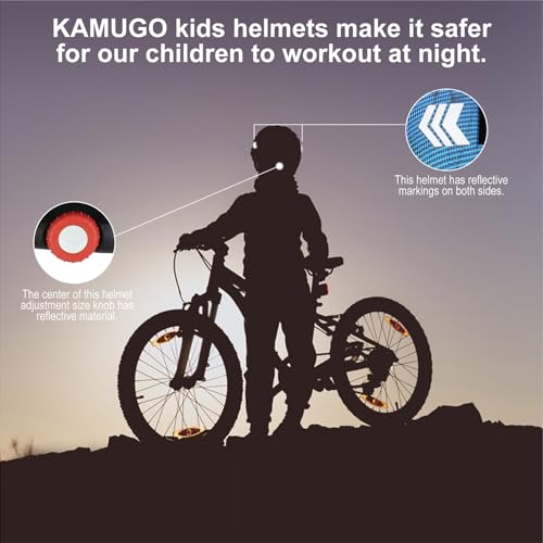 KAMUGO Capacete Infantil Capacete Infantil De Bicicleta Para Idades De 2 A 8 Anos, Meninas, Meninos,
