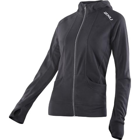 2XU Damen Micro-Fleece-Laufjacke, Schwarz, Größe XL Cover