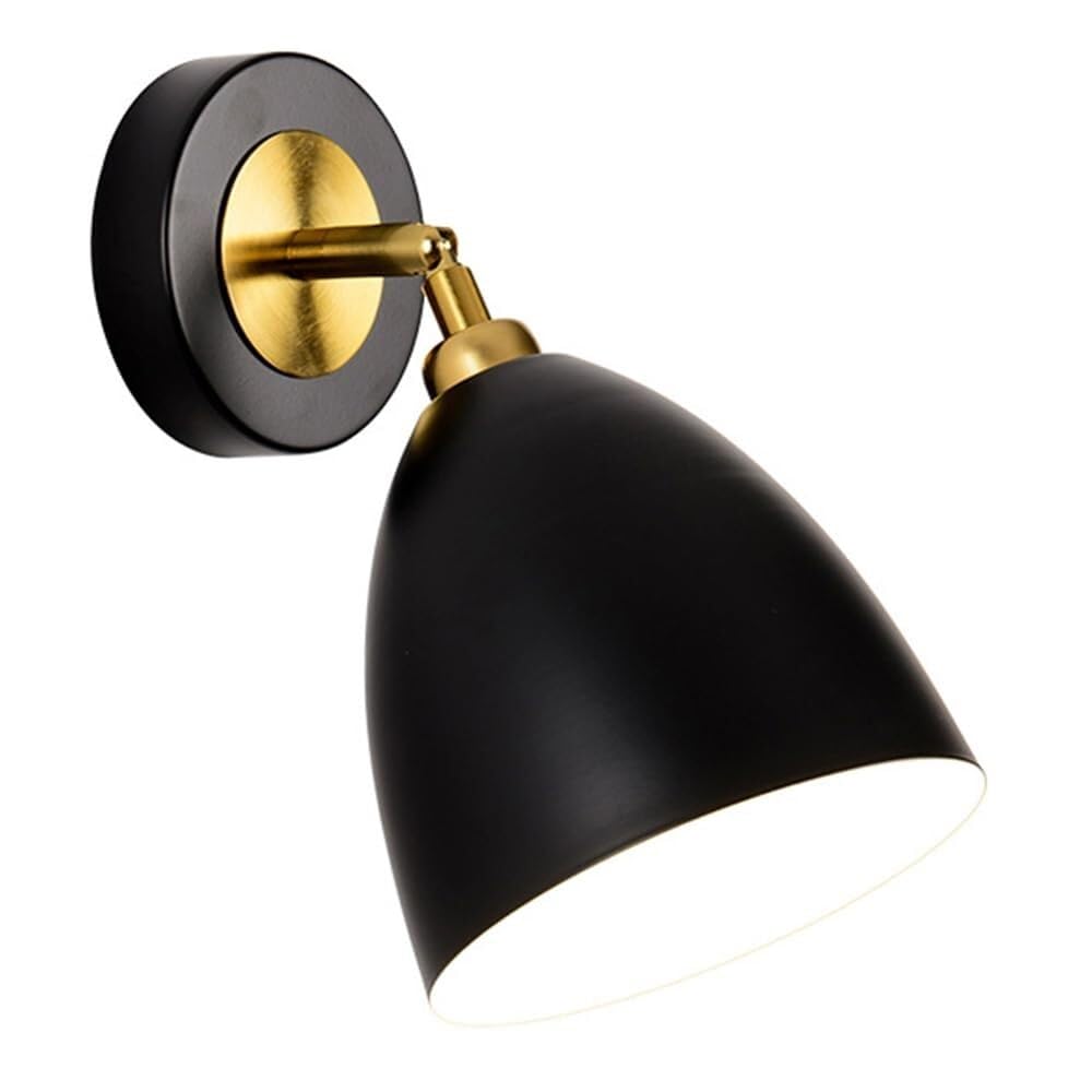 HXYSXHJUO Modern Simple Iron Wall Mounted Lamp 18cm Reading Light with Rotatable Shade Aisle E27 Socket Sconce for Bedroom Bedside Living Room Study Corridor Entryway Restaurant