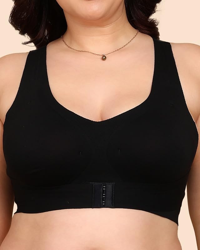 Image of Tweens Cotton Bonded Seamless Lightly Padded Invisi-Gym Bra | Full Coverage | Elastic-Free Comfort | Wire-Free | Elastic-Free | B-C-D Cup Sizes (Pack of 1)