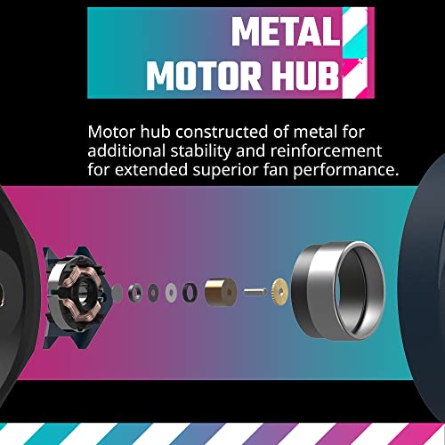 Cooler Master Mobius 120 OC High Performance Interconnect Ring Blade Fan, PWM Fan Speed Toggle, Metal Motor Hub, Double Ball Bearing for PC Case, Liquid and Air Cooler (MFZ-M2NN-32NPK-R1), Black