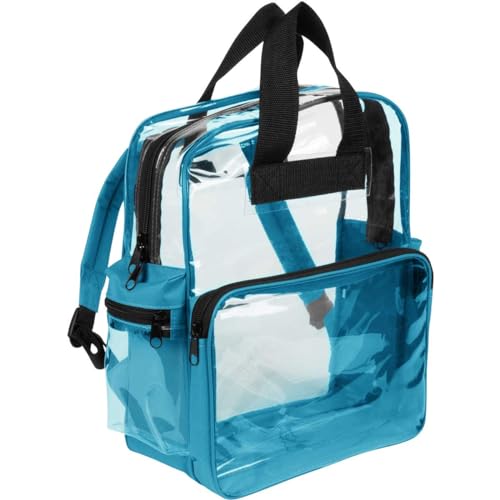 Clear Vinyl Backpack (Teal (Medium))2