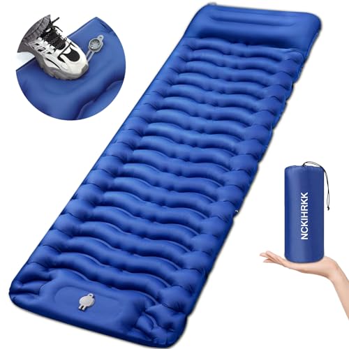 NCKIHRKK Matelas de Camping de 12 cm d'épaisseur, Ultraléger Matelas Gonflable Camping Pliable...