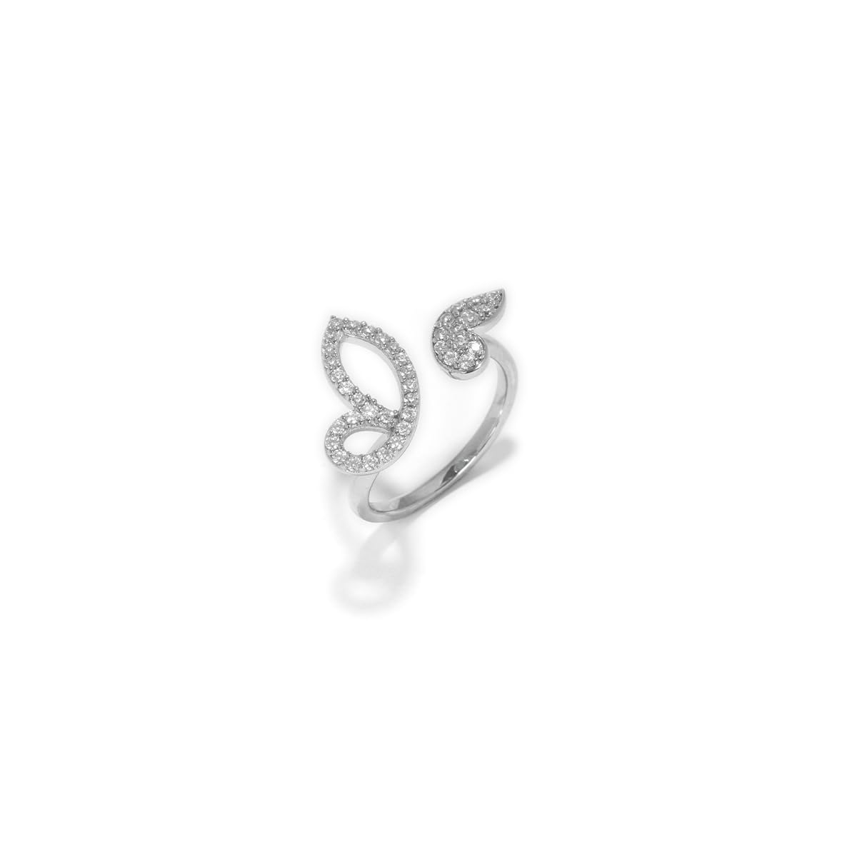 shaya by Caratlane Fly on Butterfly Ring in Rhodium Plated 925 Silver for women-picture-13