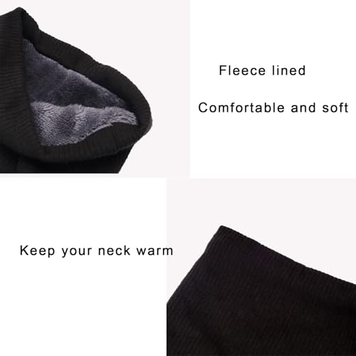 Winter Fleece Scarf Lined Circle Loop Neck Warmer Double-Layer Neck Face Mask Infinity Knit Fleece Neck Scarf Women2