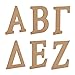 Juvale Unfinished Wood Greek Letters for Wall Decor, Crafts, College Dorm (6 Inches) 24 Pieces - Sorority Letters