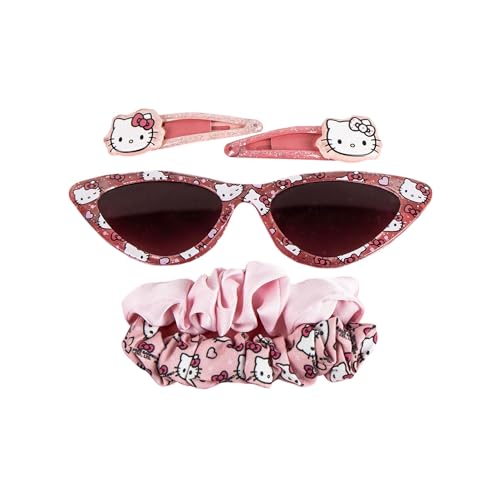 CERDÁ Gorra y Gafas Hello Kitty Set Infantil Original Unisex Verano Accesorios Protección UV Ajustable
