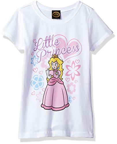 Nintendo Girls Flower Princess Graphic T-Shirt T Shirt, White, Small Us #TOP28