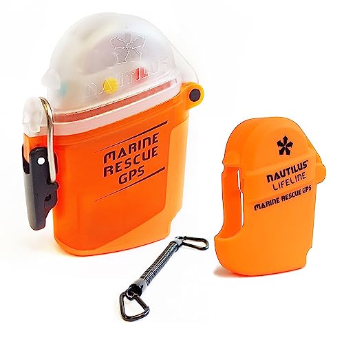 Nautilus Lifeline Marine Rescue Waterproof GPS with AIS/DSC Technology and 1 Antenna Winder for Accurate Positioning and Distress Alert Message Bundled with Silicone Pouch and Lanyard with Two D-Rings