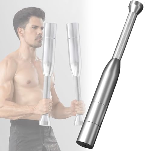 Steel Mace - Mazza indiana regolabile per esercizi muscolari e condizionamento per fitness, stretching e riabilitazione delle spalle, perfetto per casa palestra e ufficio