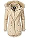 Produktbild Marikoo Damen Wintermantel Winter Parka Grinsekatze Beige Gr. XXL