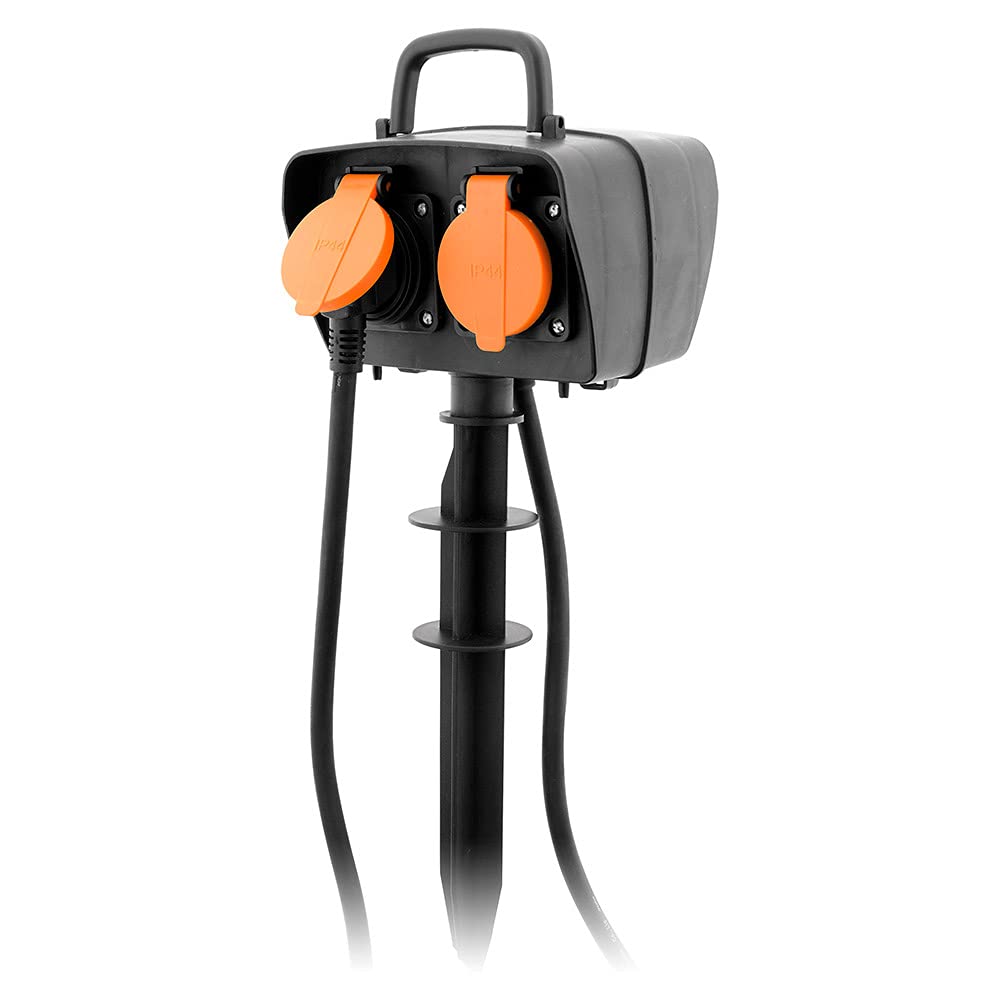 Zenitech -Pole 2 gniazda 2P+T kabel H07RN-F 3G1,5mm² IP44 + programista - Zenitech