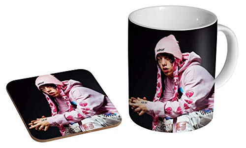 Lil Xan Pose Tasse à café en céramique + dessous de verre