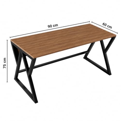 Image of Riyan Luxiwood Daffodil Computer Table in Engineered Wood with Flat Surface, Multi-Usage Laptop Desk & Home Office, Desk Sturdy Gaming Table (Beige, Small)