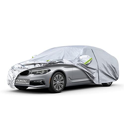 Image of Kaugung 6 Layers Car Cover Custom Fit BMW 5 Series G30(2017-2022), Waterproof All Weather for Automobiles, Sun Rain Dust Snow Protection. (Ships from US Warehouse, Arrive Within 3-7 Days)