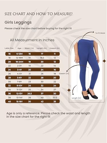 Image of Robinbosky Premium Girls Churidar Leggings for All Age Group