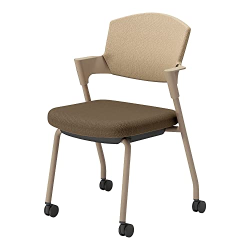 【メーカー配送・設置・組立】コクヨ ミーティングチェア 会議用椅子 プロッティ Protty スタッキング 肘付 カバー交換可能 キャスター 背座クッションタイプ K17-Z22CW-M61K2